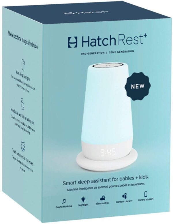 Hatch Rest+ Baby & Kids Sound Machine | 2nd Gen | Child’s Night Light, Alarm Clock, Toddler Sleep Trainer, Time-to-Rise, White Noise, Bedtime Stories, Portable, Backup Battery (with Charging Base) - Image 7