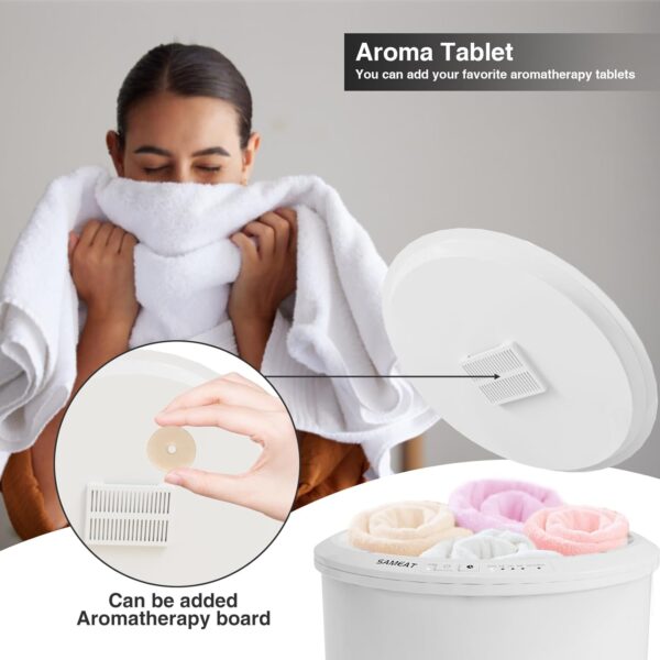 SAMEAT Heated Towel Warmers for Bathroom - Large Towel Warmer Bucket, Wood Handle, Auto Shut Off, Fits Up to Two 40"X70" Oversized Towels, Best Ideals - Image 7