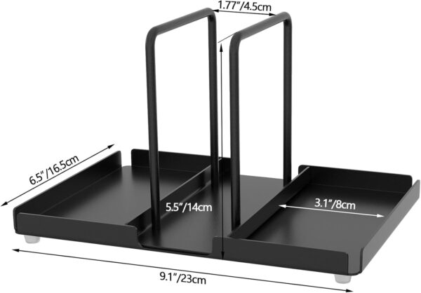 Napkin Holder for Table, Metal Napkin Holder with Salt and Pepper Shakers Caddy, Standing Paper Napkin Storage for Kitchen Dining Table Decor, Black - Image 6