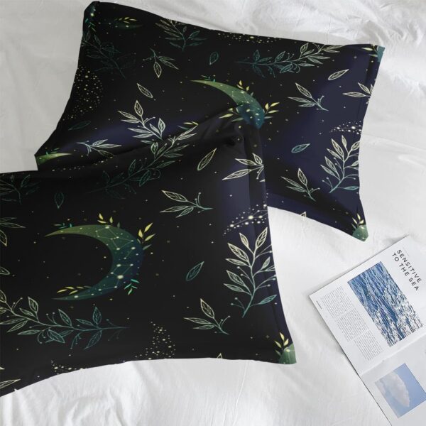 Comforter Set Full Size, Boho Space Green Retro Soft 3 Pcs Bedding for Kids and Adults, Herbs Witch Floral Comforter Set with Pillowcase, for Bedroom Bed Decor - Image 7
