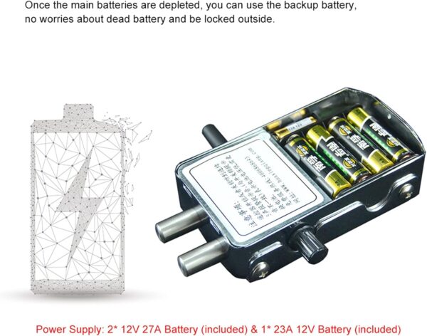Smart Lock,Geevorks Remote Control Keyless Entry Electronic Lock with 4 Remote Control,Smart Anti-Theft Deadbolt Access Control System for Home Hotel Apartment - Image 8