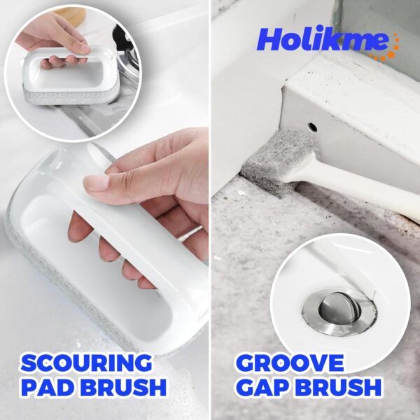 Holikme 5Pack Kitchen Cleaning Brush, Green - Image 5