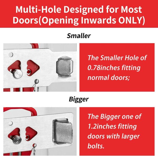 Portable Door Lock 2Pack Extra Lock for Additional Privacy and Safety in Home,Hotel and Apartment,Prevent Unauthorized Entry,Protect Family Security in Traveling,Home,Bedroom,Hotel,Apartment,AirBNB - Image 2