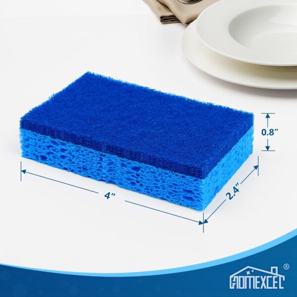 HOMEXCEL Sponges Kitchen 24pcs, Non-Scratch Scrub Dish Sponges, Safe on Non-Stick Cookware,Dual Sided Cleaning Sponges for Kitchen,Household,Bathroom and More - Image 5