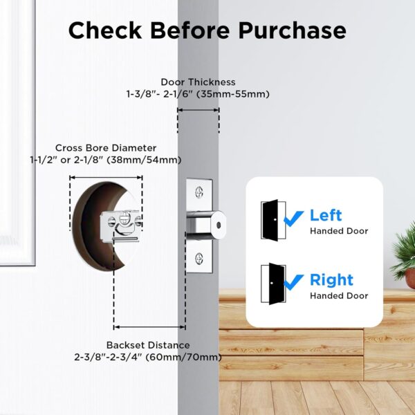 TCL D1 Pro Palm Vein Smart Lock, Keyless Entry Door Lock, Upgraded Rechargeable Battery, Front Door Smart Lock, App Remote Control, Electronic Deadbolt Lock, Auto Lock, Waterproof, Works with Alexa - Image 7