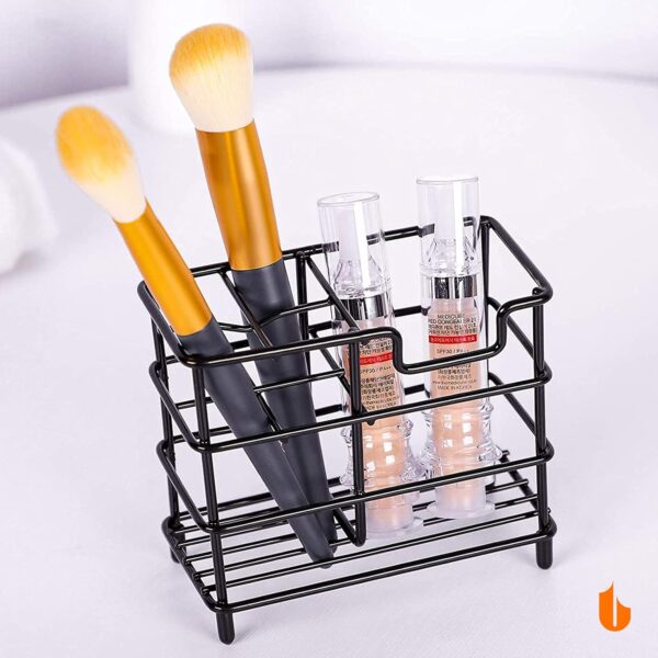 Urbanstrive 304 Stainless Steel Bathroom Toothbrush Holder Toothpaste Holder Stand Bathroom Accessories Organizer, Black - Image 6