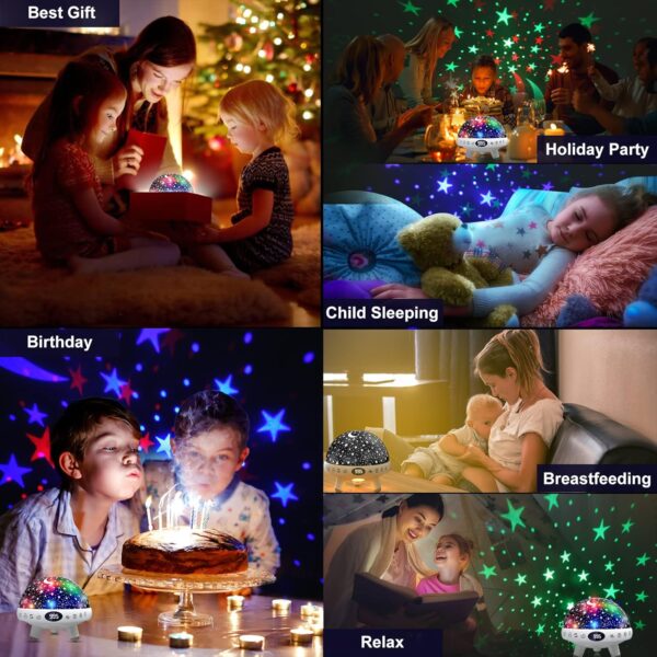 YACHANCE Kids Sound Machine with Night Light Projector,29 Soothing Sounds Baby Night Light Star Projector for Kids Room,White Noise Machine for Baby Sleeping Soother,Nursery Lamp,Kids Bedroom Decor - Image 5