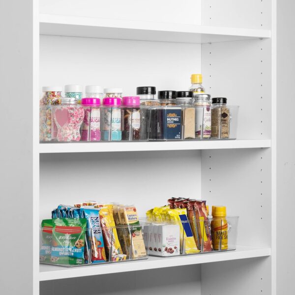ClearSpace Plastic Pantry Organizers and Storage Bins with Removable Dividers – Perfect Kitchen Organization or Pantry Storage – Refrigerator Organizer Bins, Cabinet Organizers (4 Pack) - Image 3