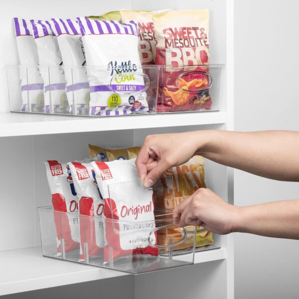 ClearSpace Plastic Pantry Organizers and Storage Bins with Removable Dividers – Perfect Kitchen Organization or Pantry Storage – Refrigerator Organizer Bins, Cabinet Organizers (4 Pack) - Image 5