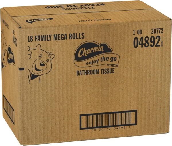 Charmin Toilet Paper Ultra Strong Clean Touch, 18 Family Mega Rolls = 90 Regular Rolls (Packaging May Vary), Household Essentials, Bathroom Essentials - Image 10