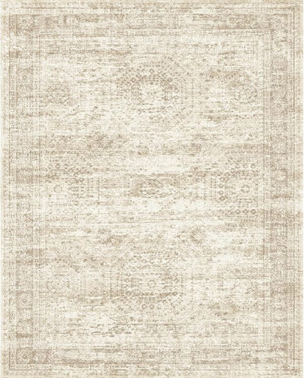 Washable Area Rug 8x10, Large Soft Rugs for Living Room Vintage Beige Rug 8x10 Area Rugs for Bedroom Dining Room Non-Slip Stain Resistant Under Table Rug - Image 7