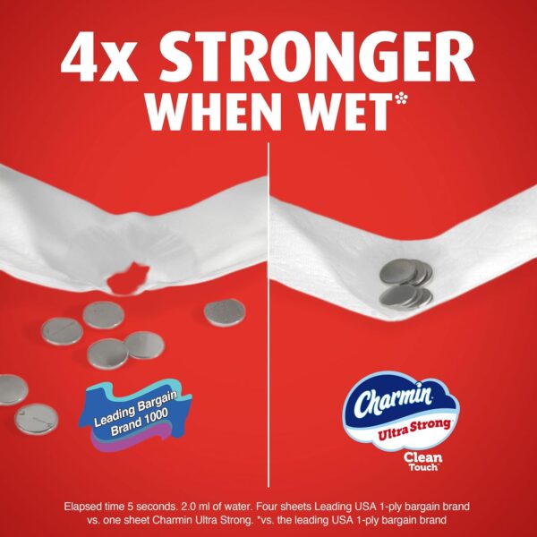 Charmin Toilet Paper Ultra Strong Clean Touch, 18 Family Mega Rolls = 90 Regular Rolls (Packaging May Vary), Household Essentials, Bathroom Essentials - Image 4