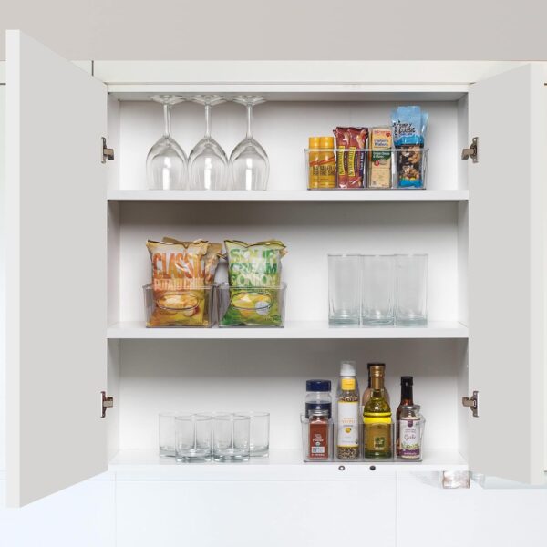 ClearSpace Plastic Pantry Organizers and Storage Bins with Removable Dividers – Perfect Kitchen Organization or Pantry Storage – Refrigerator Organizer Bins, Cabinet Organizers (4 Pack) - Image 7