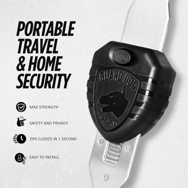 Guard Dog Security Blocklock Portable Door Lock Hotel Door Locks for Travelers Easy to Use Ideal for Travel and Home Security Pocket-Sized Safety Privacy for Apartments Rentals Hotels - Image 2