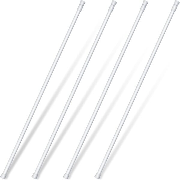 4 Pack Sliding Door Security Bar Window Security Bars Adjustable Sliding Glass Door Lock Safety Bars Window Lock Bar with Rubber Tips 27.6-48 Inch Tension Rods Security Stick for Door Bathroom
