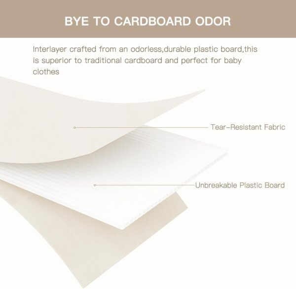Criusia Drawer Organizer Clothes, 10 Pack Dresser Organizer for Baby Clothes, Underwear, Sock- Foldable Closet Organization and Storage Dividers Bins for Nursery, Bedroom (Beige) - Image 5