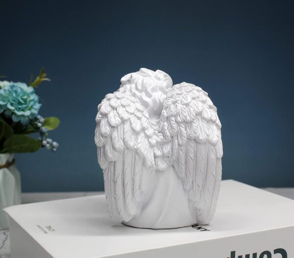 YUEOECOR Praying Angels Figurine, Garden Angel Statues, Waterproof Kneeling Angel Sculpture, Outdoor Decor Ornament for Patio Lawn Yard Porch Decorations - Image 3