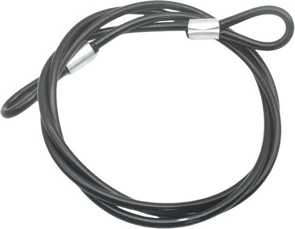 8FT 6mm Stainless Steel Security Cable Lock,Braided Steel Vinyl Coated Safety Cable Luggage Lock,Flexible Steel Cable Security Wire Rope Double Loop