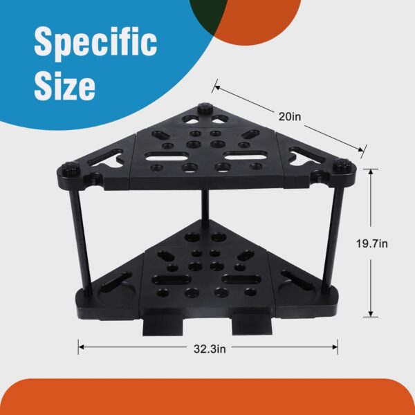 Storage Rack for Garage Organization,Garden Tool Organizer, Triangle Heavy Duty Tool Organizer for Garden,Garage,Shed,Outdoor,Black - Image 3