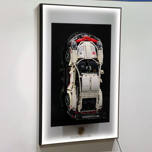 iLuane Display Wallboard for Lego Technic Porsche 911 RSR 42096 Race Car with LED Lights, Adult Collectibles Wall Mount, Home or Office Décor (No Car Included) - Image 2