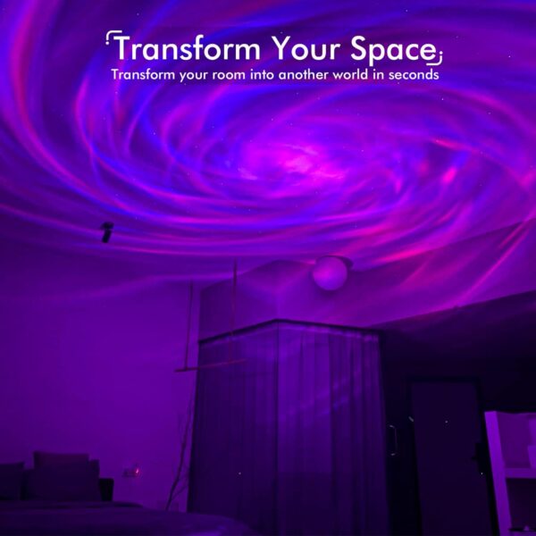 Rossetta Galaxy Projector, Star Projector Light for Bedroom, Bluetooth Speaker and 8 White Noise, Night Light for Kids Adults Game Room, Home Theater, Ceiling, Christmas, Room Decor - Image 7