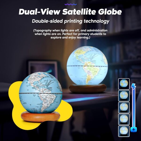 Magic Adventures Globe – Interactive AR Educational Toy with Touch-Control Night Light, STEM Learning gifts for Kids Ages 4-10, Perfect Birthday Gift for Boys and Girls, Ideal for Home Décor - Image 3