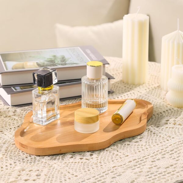 Wood Decorative Serving Tray for Candles Perfume, Cloud Jewelry Tray Trinket Dish, Wooden Trays for Coffee Table Home Decor - Image 4