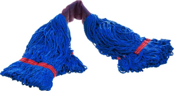 (3-Pack) Heavy Duty Microfiber Mop Head for Commercial and General Floor Cleaning, Wet String Mop Industrial Blue Cotton Looped End Head Refill, Blue Mop, Cleaning Mop Head Refill (3) - Image 5