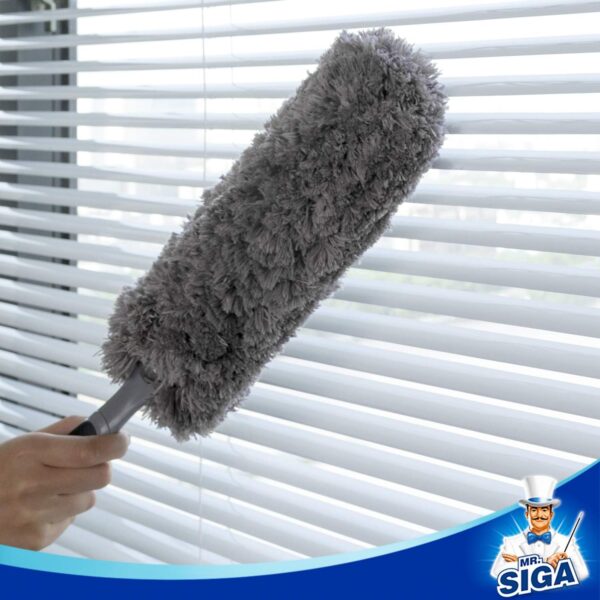 MR.SIGA Lint Free Microfiber Duster, Washable Duster for Household Cleaning Gray - Image 4