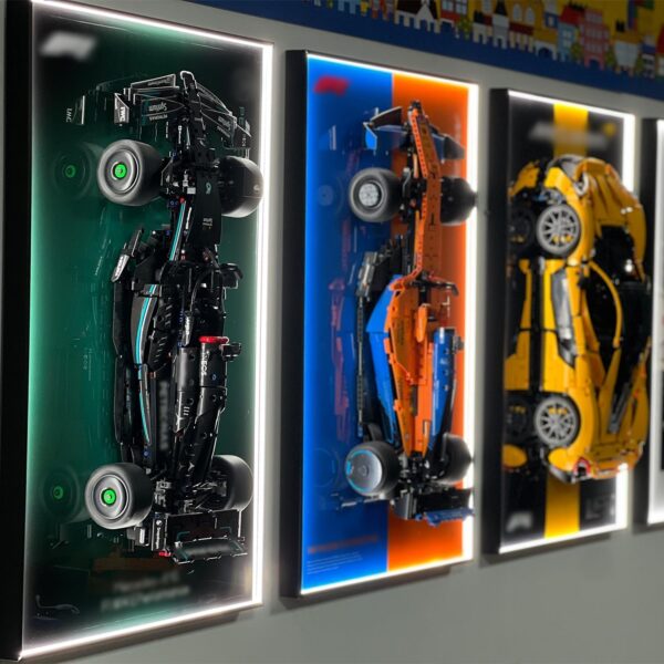 iLuane Display Wallboard for Lego Technic Porsche 911 RSR 42096 Race Car with LED Lights, Adult Collectibles Wall Mount, Home or Office Décor (No Car Included) - Image 7