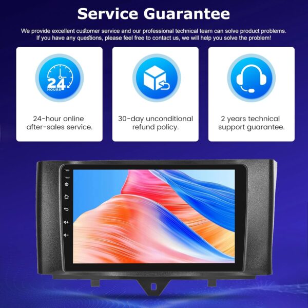 [4+64G] Car Radio for Mercedes Benz Smart Fortwo 2011-2015 - 9 inch IPS 1280 * 720P Touchscreen EQ Audio - Wireless Carplay and Android Auto, AI DSP, Customize Homepage,SWC + AHD Backup Camera - Image 8