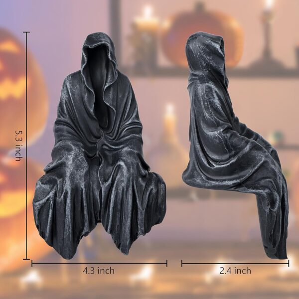 Resin Tabletop Gothic Decor Sitting Statue, Resin Statue Gothic Decor, Fits On Sturdy Shelf and Has A Cool Mystic Look 5.1 Inch - Image 4
