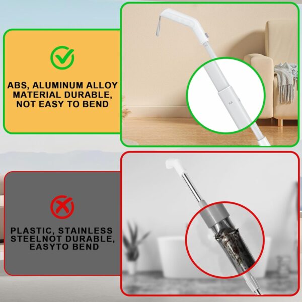 Electric Spin Scrubber, 2025 Upgraded Cordless Bathroom Scrubber, Aluminum Alloy Telescopic Handle, IPX7 Bathtub Electric Cleaning Tool, 3 Speeds Shower Cleaner Brush, 8 Brush Heads, LED Display - Image 4
