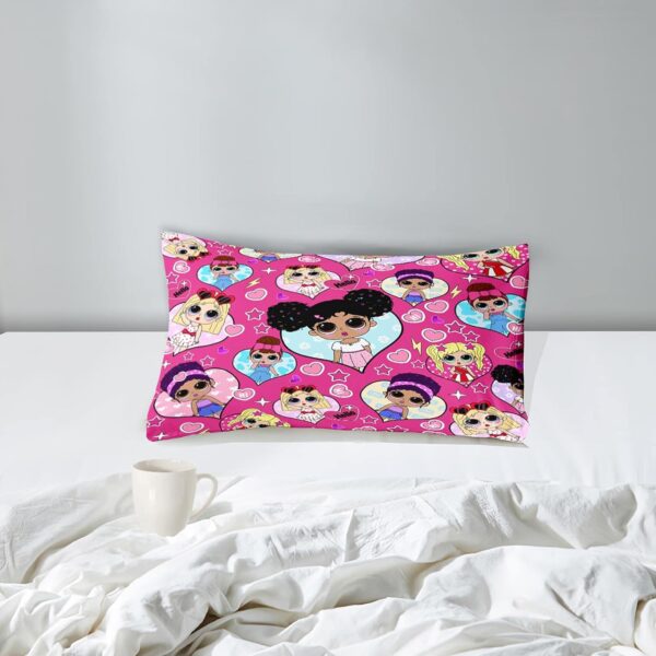 Twin Comforter Set for Girls - Black Girl Comforter Set - Twin Bedding Sets for Girls Bedroom Decor Cute African American Little Girl Bedding Set 2 Piece Pink Twin Quilt Set with 1 Pillowcase - Image 3