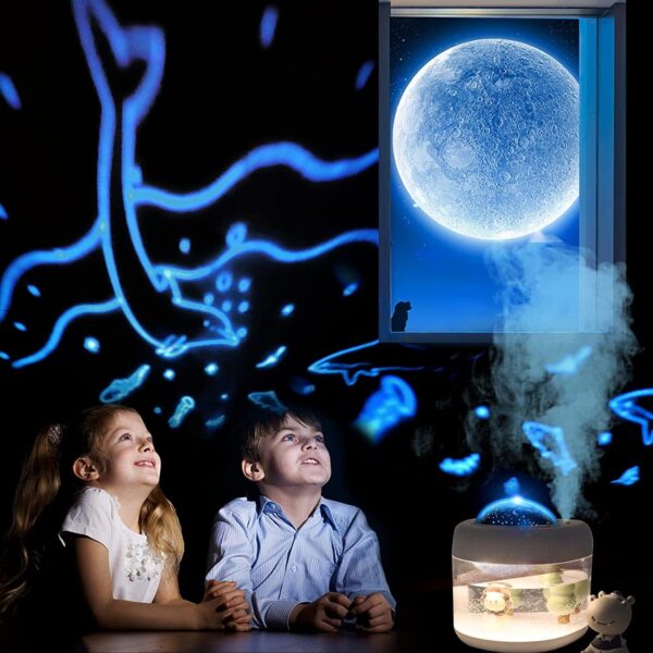 Baby Cool Mist Humidifiers for Bedroom Quiet - 16.91 OZ Small Humidifiers for Home with Night Light & Star Projector for Kids, Babies, Girls - Image 6