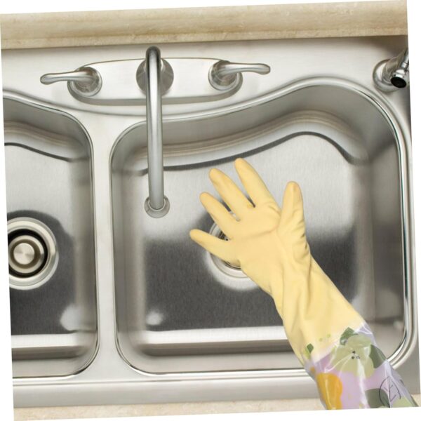 1 Pair Reusable Heavy Duty Waterproof Kitchen Cleaning Gloves Long Sleeve Dishwashing Gloves for Household Use Multipurpose Pet Care and Gardening Gloves - Image 4