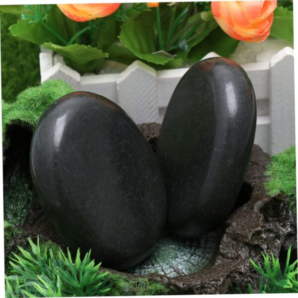 2pcs Natural Volcano Massage Stones Massage Stones for Size Flat Side Ideal for Relaxation and Wellness Treatments - Image 9