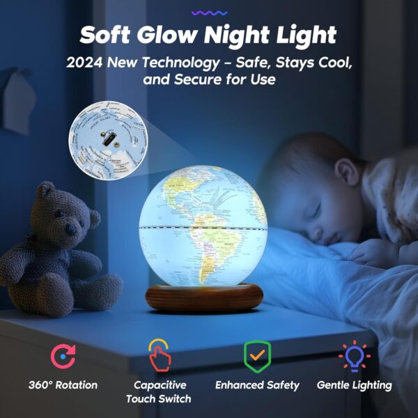 Magic Adventures Globe – Interactive AR Educational Toy with Touch-Control Night Light, STEM Learning gifts for Kids Ages 4-10, Perfect Birthday Gift for Boys and Girls, Ideal for Home Décor - Image 6