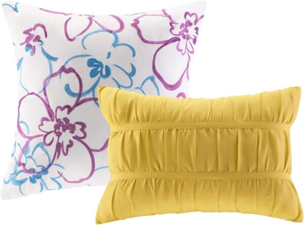 Intelligent Design Comforter Set Vibrant Floral Design, Teen Bedding for Girls Bedroom, Mathcing Sham, Decorative Pillow, Full/Queen, Olivia, Blue - Image 10