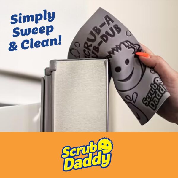 Scrub Daddy Damp Duster Towel - Durable Sponge-Like Dust Cleaner for Multisurface Dusting, Picking Up Pet Hair, Dirt & Grime of All Kinds - Reusable, Soft, Flexible, Absorbent Cleaning Supplies (2ct) - Image 3
