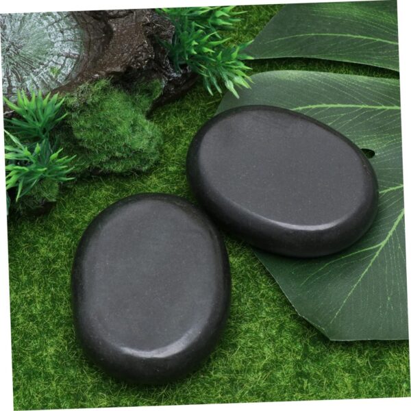 2pcs Natural Volcano Massage Stones Massage Stones for Size Flat Side Ideal for Relaxation and Wellness Treatments - Image 5