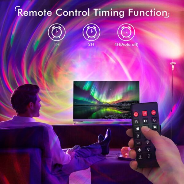 Rossetta Galaxy Projector, Star Projector Light for Bedroom, Bluetooth Speaker and 8 White Noise, Night Light for Kids Adults Game Room, Home Theater, Ceiling, Christmas, Room Decor - Image 6