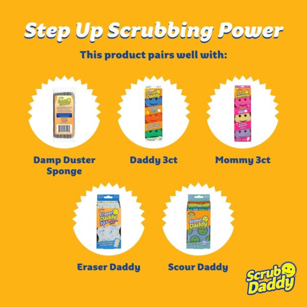 Scrub Daddy Damp Duster Towel - Durable Sponge-Like Dust Cleaner for Multisurface Dusting, Picking Up Pet Hair, Dirt & Grime of All Kinds - Reusable, Soft, Flexible, Absorbent Cleaning Supplies (2ct) - Image 6