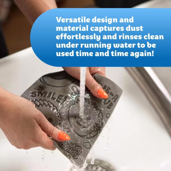 Scrub Daddy Damp Duster Towel - Durable Sponge-Like Dust Cleaner for Multisurface Dusting, Picking Up Pet Hair, Dirt & Grime of All Kinds - Reusable, Soft, Flexible, Absorbent Cleaning Supplies (2ct) - Image 4