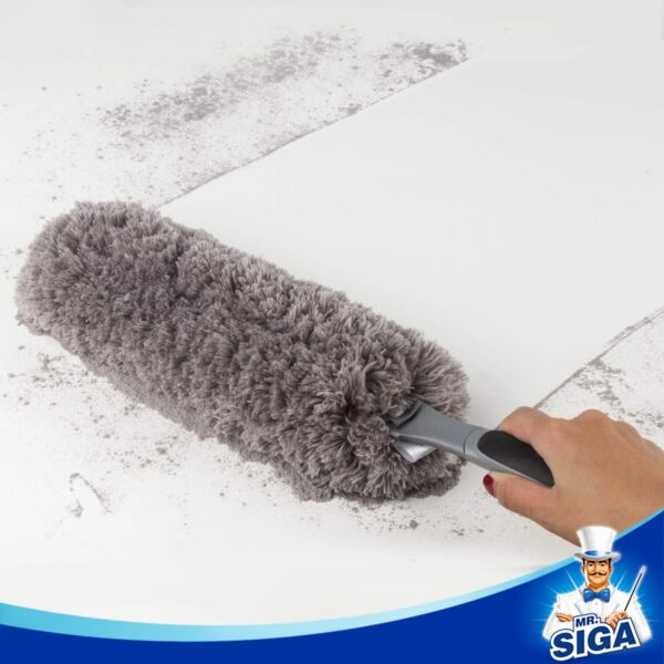 MR.SIGA Lint Free Microfiber Duster, Washable Duster for Household Cleaning Gray - Image 5