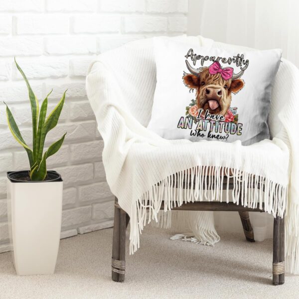Highland Cow Throw Pillow Covers Cow Pillows Decorative Throw Pillows Cow Decor for Bedroom Decor Highland Cow Bedding Soft Flannel Fluffy Couch Pillow Covers for Sofa Living Room Home Decor - Image 4