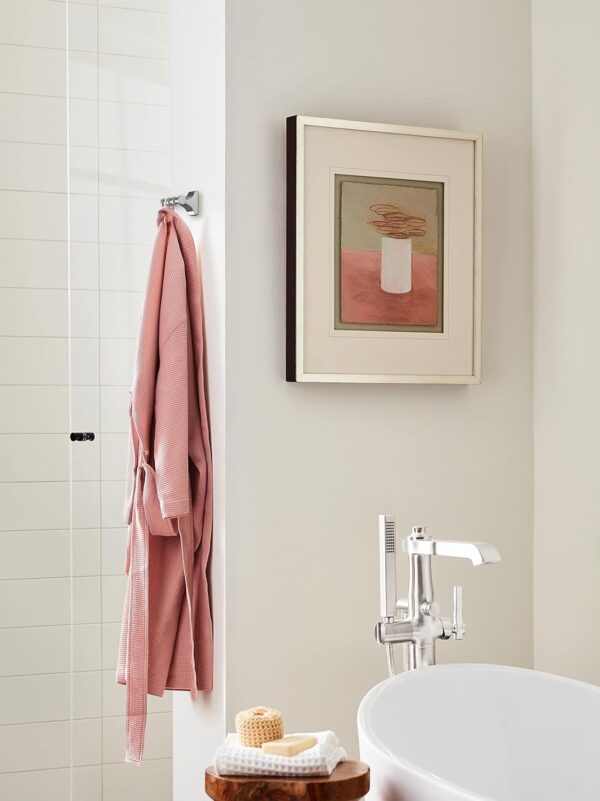 Amerock BH3605026 | Chrome Double Robe Hook | 2-15/16 in. (75 mm) Length Towel Holder | Davenport | Towel Hook for Bathroom | Bathroom Hardware | Bath Accessories - Image 2