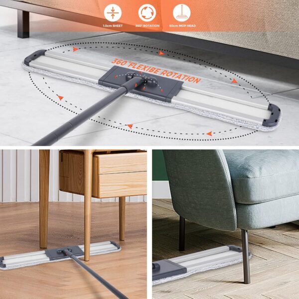 36" Large Wrestling mat mop Commercial Dust Mops for Floor Cleaning Push mop with Adjustable Handle for Company Hotel Household Cleaning Supplies - Image 3
