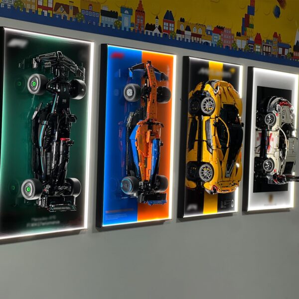 iLuane Display Wallboard for Lego Technic Porsche 911 RSR 42096 Race Car with LED Lights, Adult Collectibles Wall Mount, Home or Office Décor (No Car Included) - Image 6