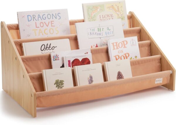 ZICOTO Decorative Bookshelf for Kids - Beautiful Shelf to Display All Books of Your Little One - The Perfect Nursery Organizer for Your Baby Girl or Boy's Montessori Bedroom or Toddler Play Room Decor